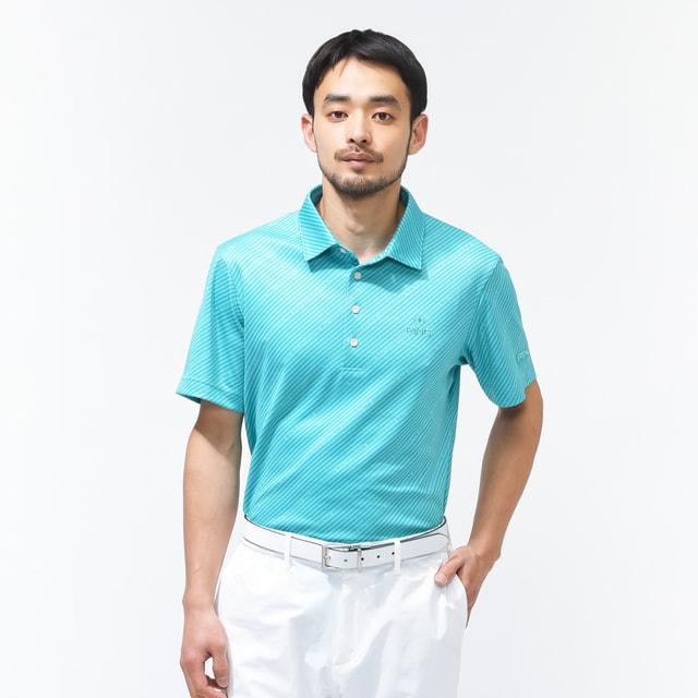 PING（ピン） ゴルフウェア 半袖シャツ 春 夏 ホールメッシュ総柄半袖
