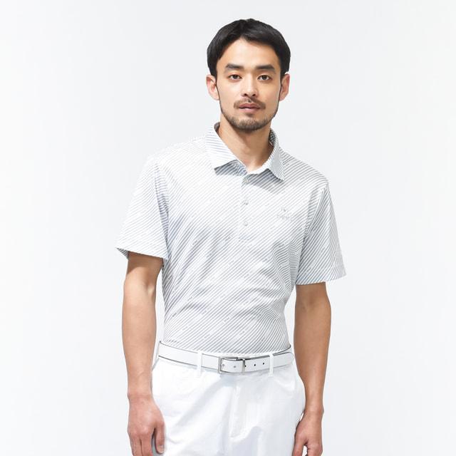 PING（ピン） ゴルフウェア 半袖シャツ 春 夏 ホールメッシュ総柄半袖
