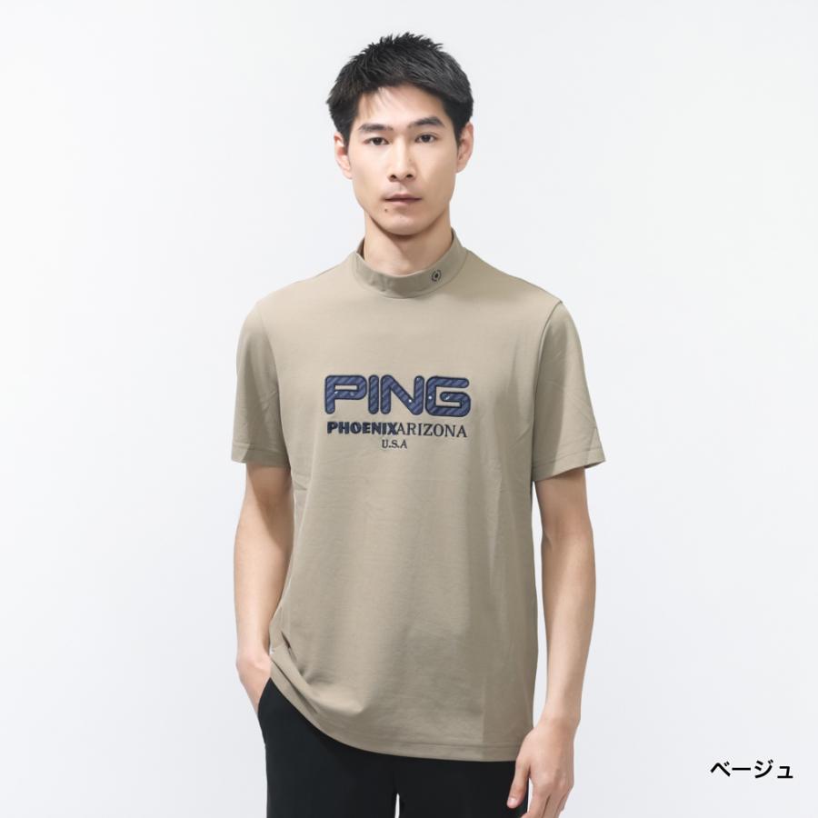 PING（ピン） ゴルフウェア 半袖シャツ 春 夏 アップリケ半袖