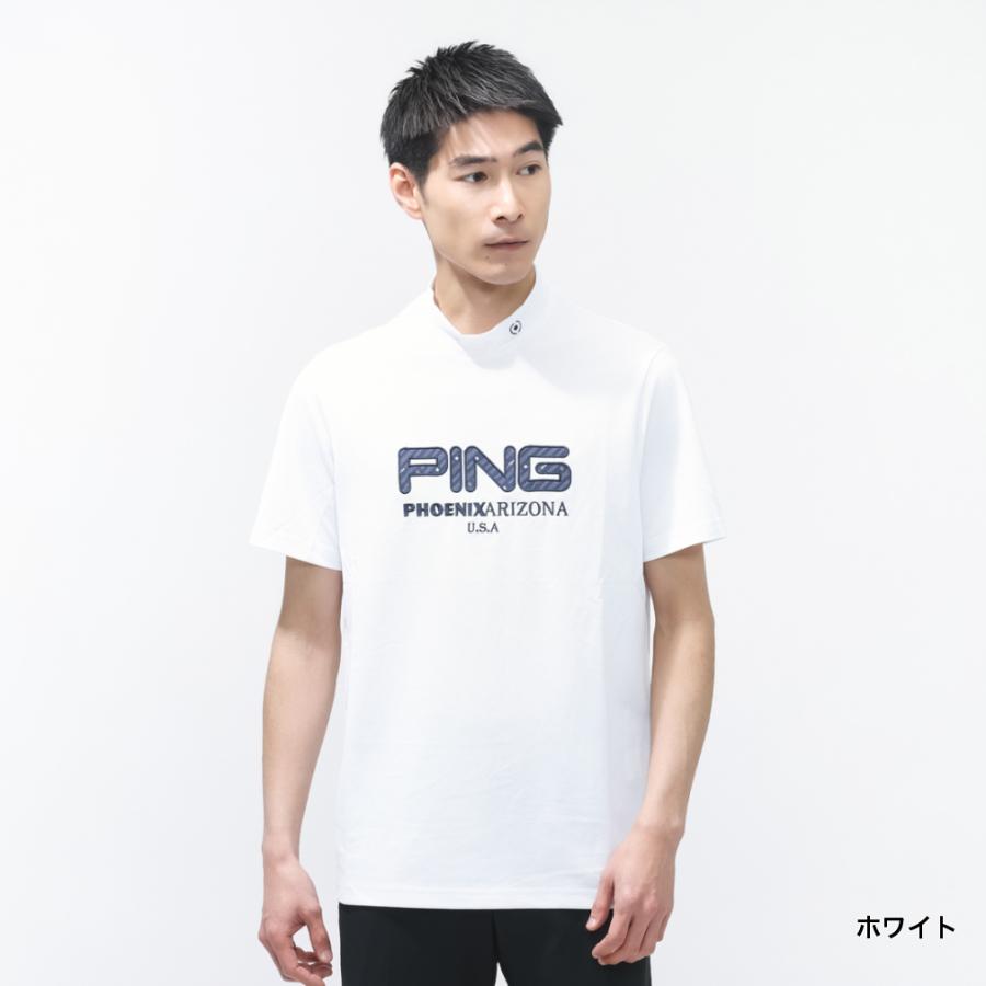 PING（ピン） ゴルフウェア 半袖シャツ 春 夏 アップリケ半袖
