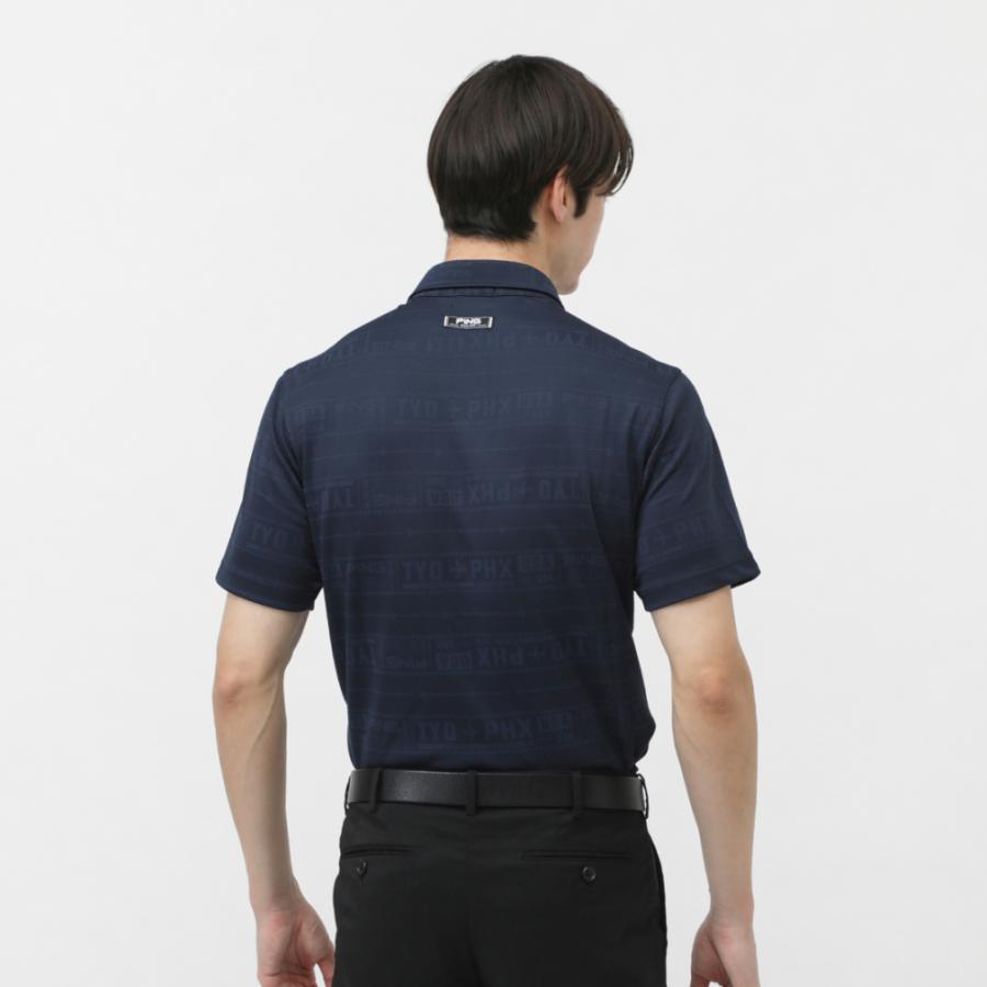 美品PINGジャンバー PING ピン ゴルフウェア 半袖シャツ 春 夏 チケット柄ジャカード