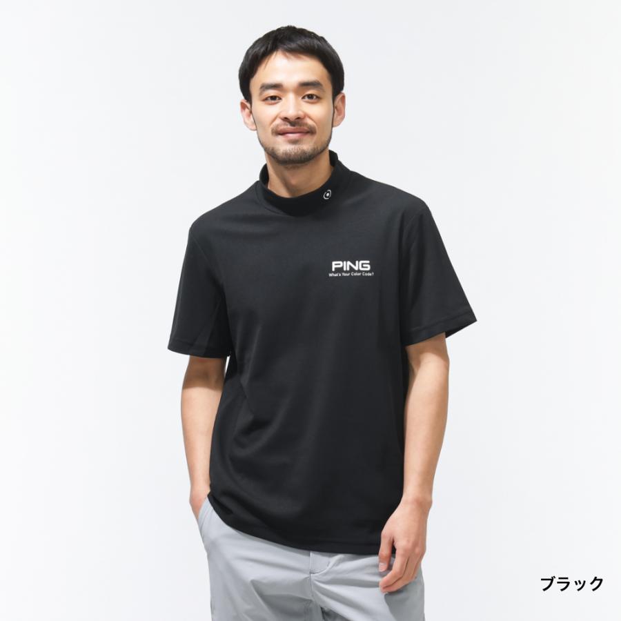 PING（ピン） ゴルフウェア 半袖シャツ 春 夏 PEカノコ半袖ハイネック