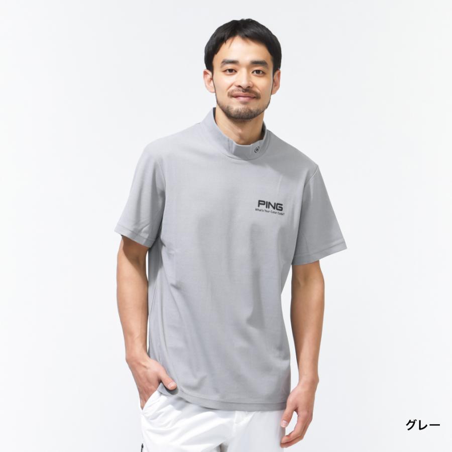 PING（ピン） ゴルフウェア 半袖シャツ 春 夏 PEカノコ半袖ハイネック
