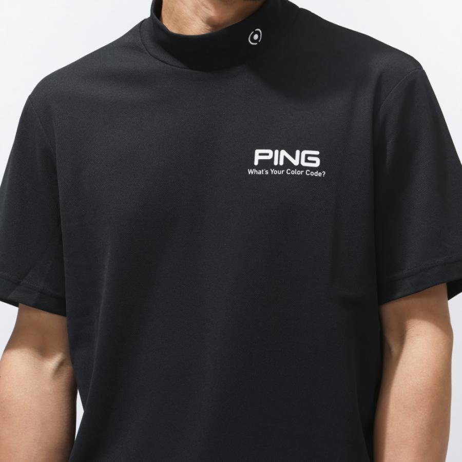 PING（ピン） ゴルフウェア 半袖シャツ 春 夏 PEカノコ半袖ハイネック