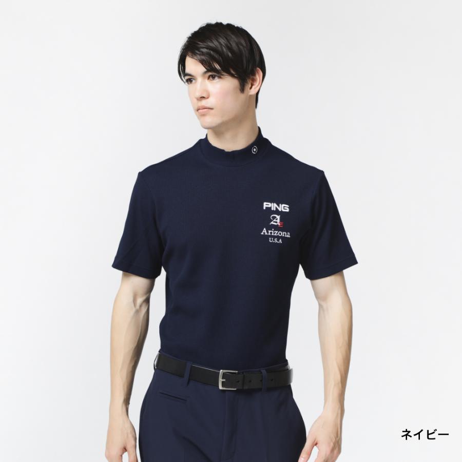 ピン ゴルフウェア 半袖シャツ 春 夏 サマーワッフルストレッチ 