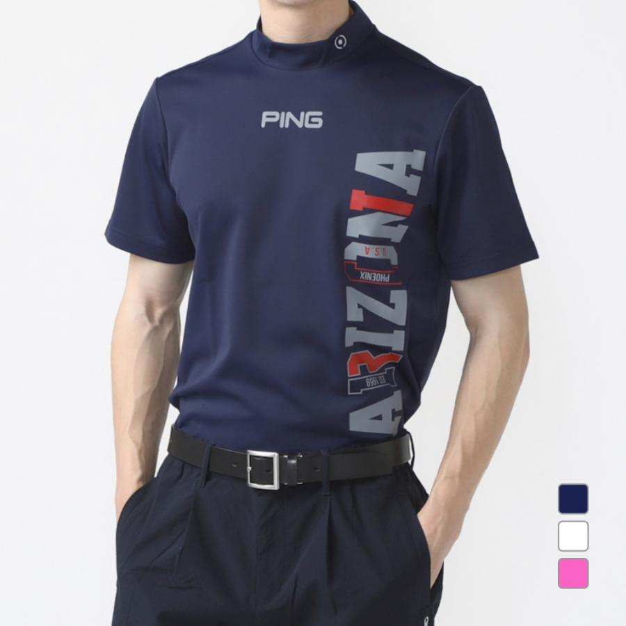 PING ピン ゴルフウェア 半袖シャツ 春 夏 ARIZONA柄ハイネック PING ピン ゴルフウェア 半袖シャツ 春 夏 ARIZONA柄ハイネック