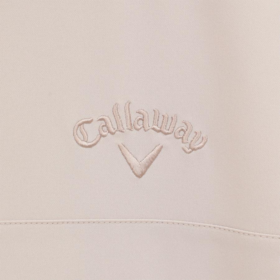 L ☆新品☆ キャロウェイ メンズ モックネック 半袖 プルオーバー ベージュ カジュアルゴルフドットコムby PALM SPRINGSにCallaway Apparel