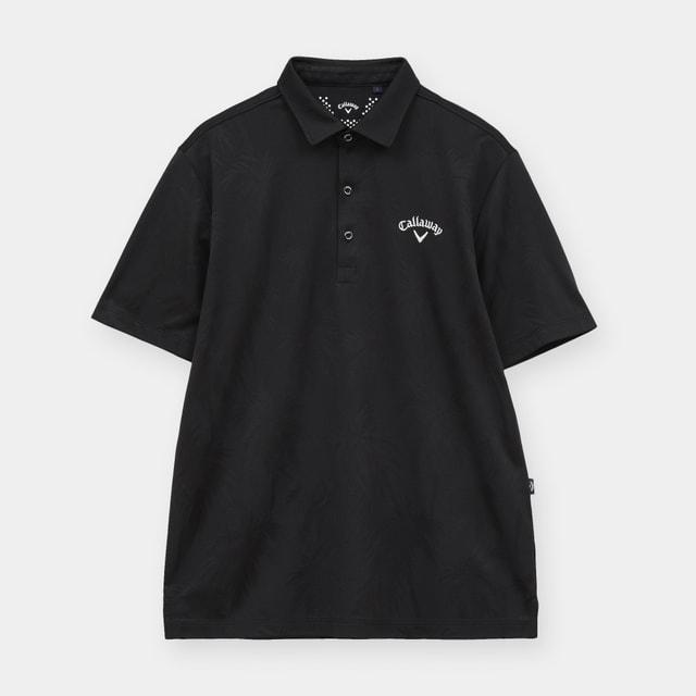 【sei】Callaway ゴルフ ポロシャツ ブラック Callaway（キャロウェイ） ゴルフウェア 半袖シャツ 春 夏 ヤシの木柄