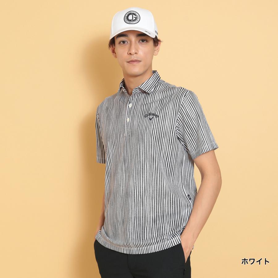 キャロウェイ ゴルフ メンズウェア Lサイズ　半袖 シャツ かざあなメッシュ Callaway キャロウェイ ゴルフウェア 半袖シャツ 春 夏 かざあな