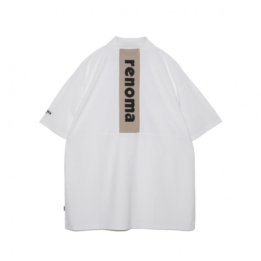 M*e様 新作レノマ　ポロシャツ　ホワイト　Lサイズ　 2026春夏 レノマ ゴルフウェア 半袖シャツ 春 夏 BACK SWITCHING POLO SHIRT SS