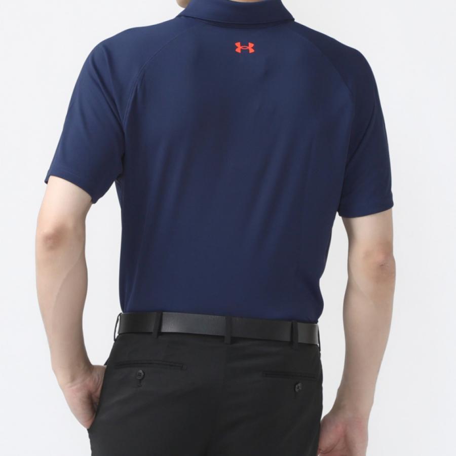 TFW49 青 ゴルフウェアショートスリーブシャツメンズ UNDER ARMOUR アンダーアーマー ゴルフウェア 半袖シャツ 春 夏