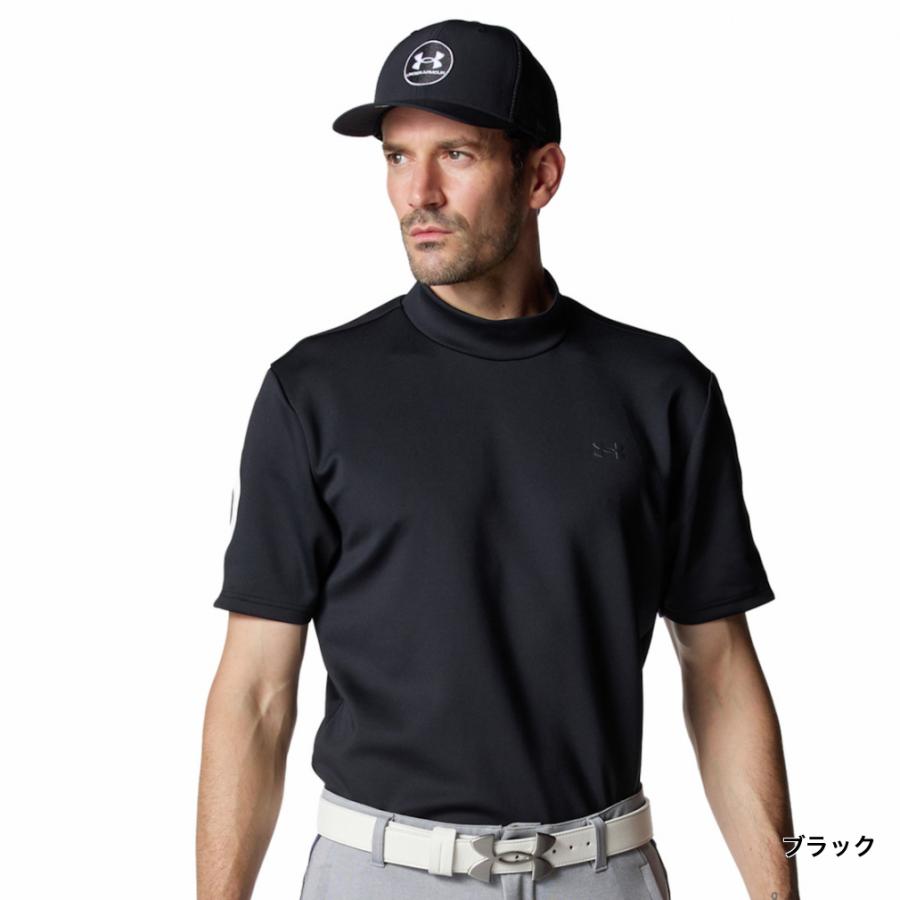 残少 XL アンダーアーマー 黒 コンプレッション 半袖 モック ゴルフ 野球 UNDER ARMOUR（アンダーアーマー） ゴルフウェア 半袖シャツ 春 夏 UA