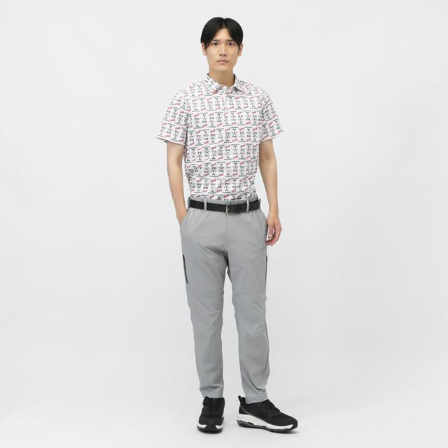 PING（ピン） ゴルフウェア 半袖シャツ 秋 冬 ドットメッシュ総柄半袖