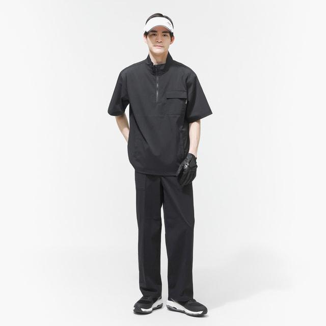 【美品】TIGORAゴルフセットアップ メンズL ブラック アルペン TIGORA（ティゴラ） ゴルフウェア 半袖ウインドブレーカー 春 夏