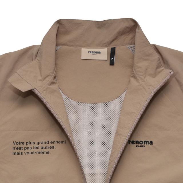 ゴルフウェア 長袖ウインドブレーカー 春 夏 BACK SWITCHING NYLON ZIP