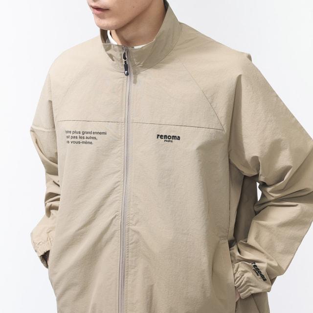 ゴルフウェア 長袖ウインドブレーカー 春 夏 BACK SWITCHING NYLON ZIP