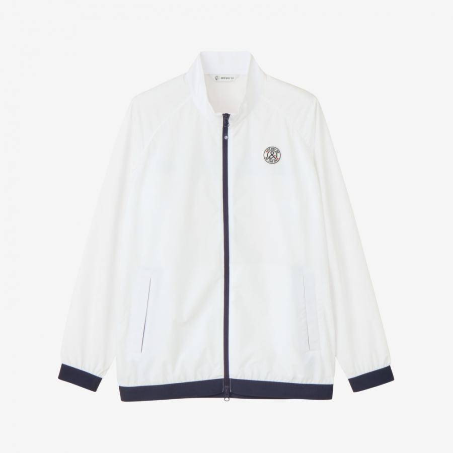 and per se アンパスィ ジップアップジャケット 白 Ｍ and per se（アンパスィ） ゴルフウェア メンズ ジャケット ブルゾン