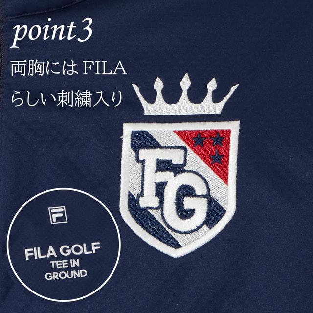 FILA（フィラ） ゴルフウェア 長袖ウインドブレーカー 秋 冬 ライト
