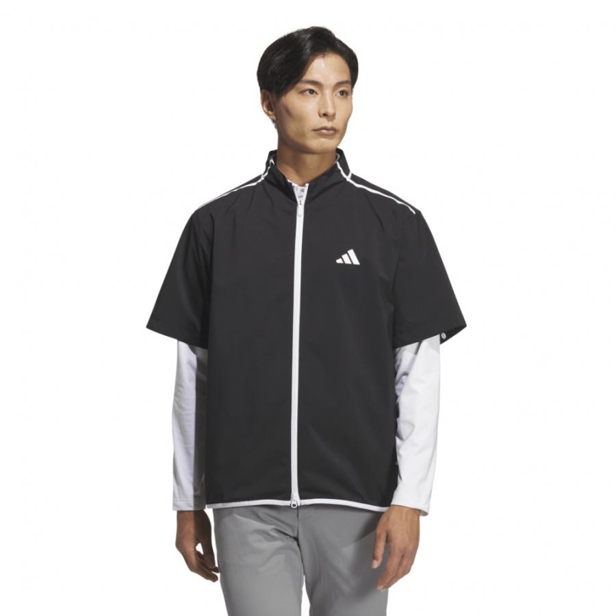 新品アディダスadidasゴルフウェア 防風 長袖ジャケット　タグ付き adidas アディダス メンズ ゴルフウェア GOLF 3ストライプス