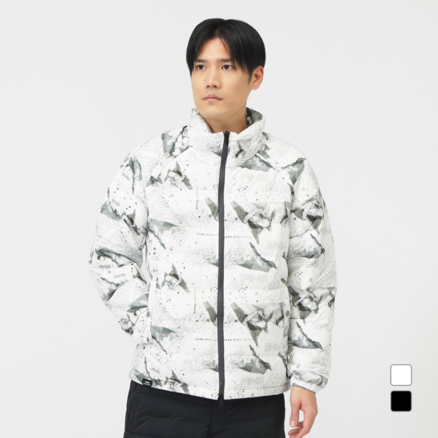 新品タグ付き　ピン ゴルフウェア 中綿ジャケット　Sサイズ　ホワイト PING（ピン） ゴルフウェア 長袖ウインドブレーカー 秋 冬 2WAY中綿