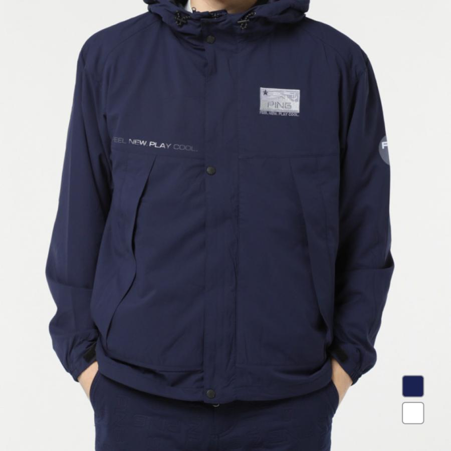ピン ゴルフウェア 長袖 ウインドブレーカー 秋 冬 23FW3WAYブルゾン 