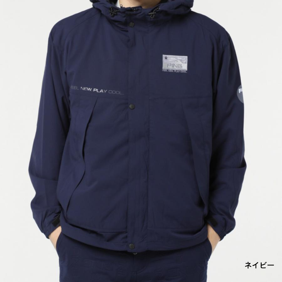 ピン ゴルフウェア 長袖 ウインドブレーカー 秋 冬 23FW3WAYブルゾン 