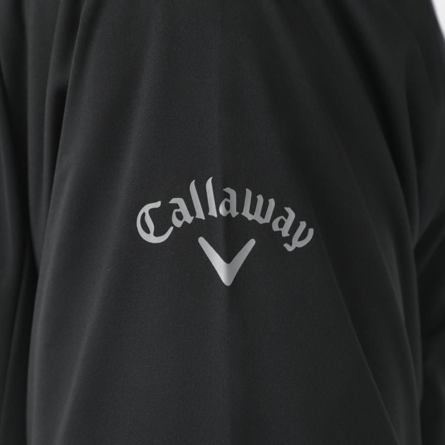 【キャロウェイ】ロゴワッペン×裏起毛 長袖ゴルフブルゾンジャケットLL ネイビー Callaway キャロウェイアパレル Apparel フルジップ 中綿