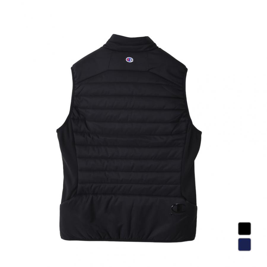 【新品】Champion メンズゴルフベスト 中綿ジップベストM ネイビー 秋冬 Champion（チャンピオン） ゴルフウェア 中綿ベスト 秋 冬 C3-YG602