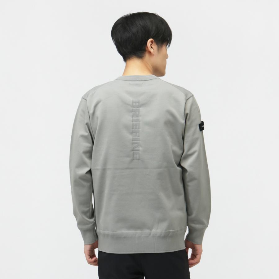 新品　BRIEFING MERINO WOOL CREW NECK KNIT L セール】ブリーフィング ゴルフ ウェア メンズ ウール ストライプロゴ