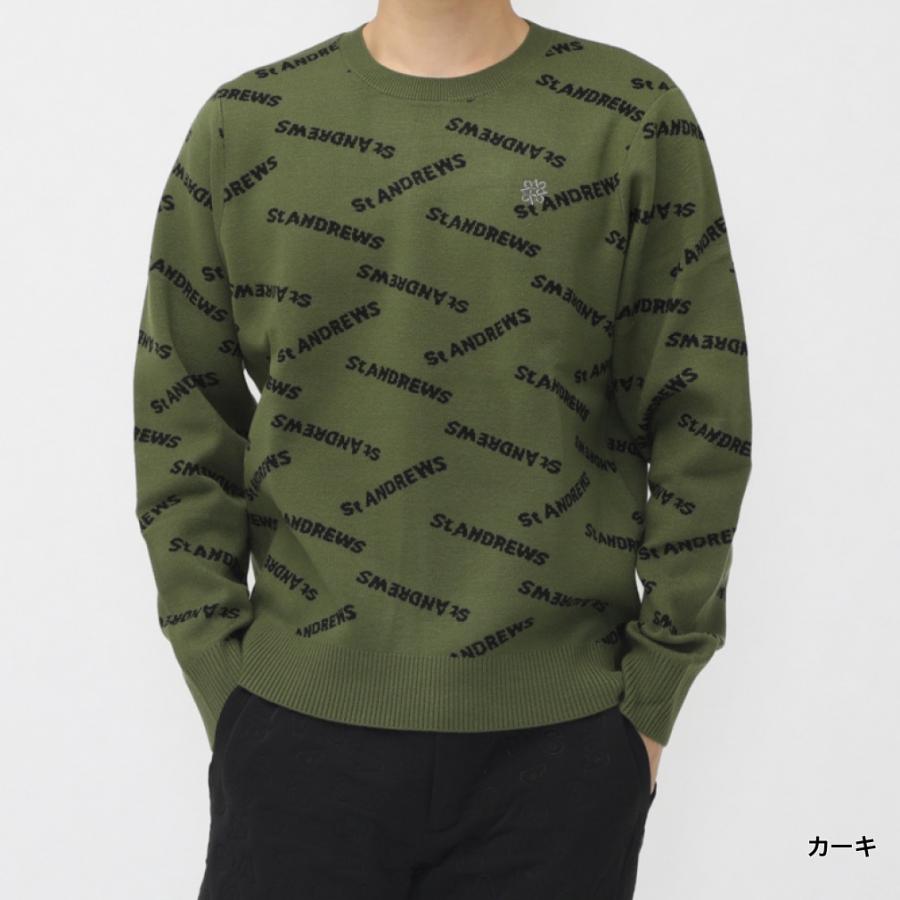 ゴルフウェア　St ANDREWS Mサイズ　メンズ St ANDREWS セントアンドリュース ゴルフウェア 長袖セーター 秋