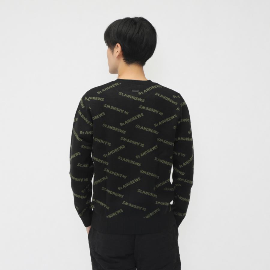 サイズ：L ST ANDREWS セントアンドリュース  ニットセーター 総柄 ブルー系 [240101427548] ゴルフウェア レディース ストスト サイズ：L ST ANDREWS セントアンドリュース ニットセーター 総