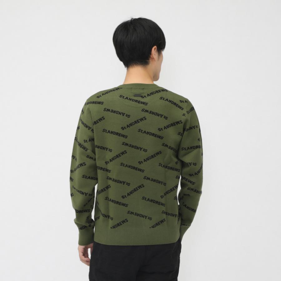 St ANDREWS セントアンドリュース　ニット　セーター　ゴルフ　S 総柄 St ANDREWS セントアンドリュース ゴルフウェア 長袖 セーター