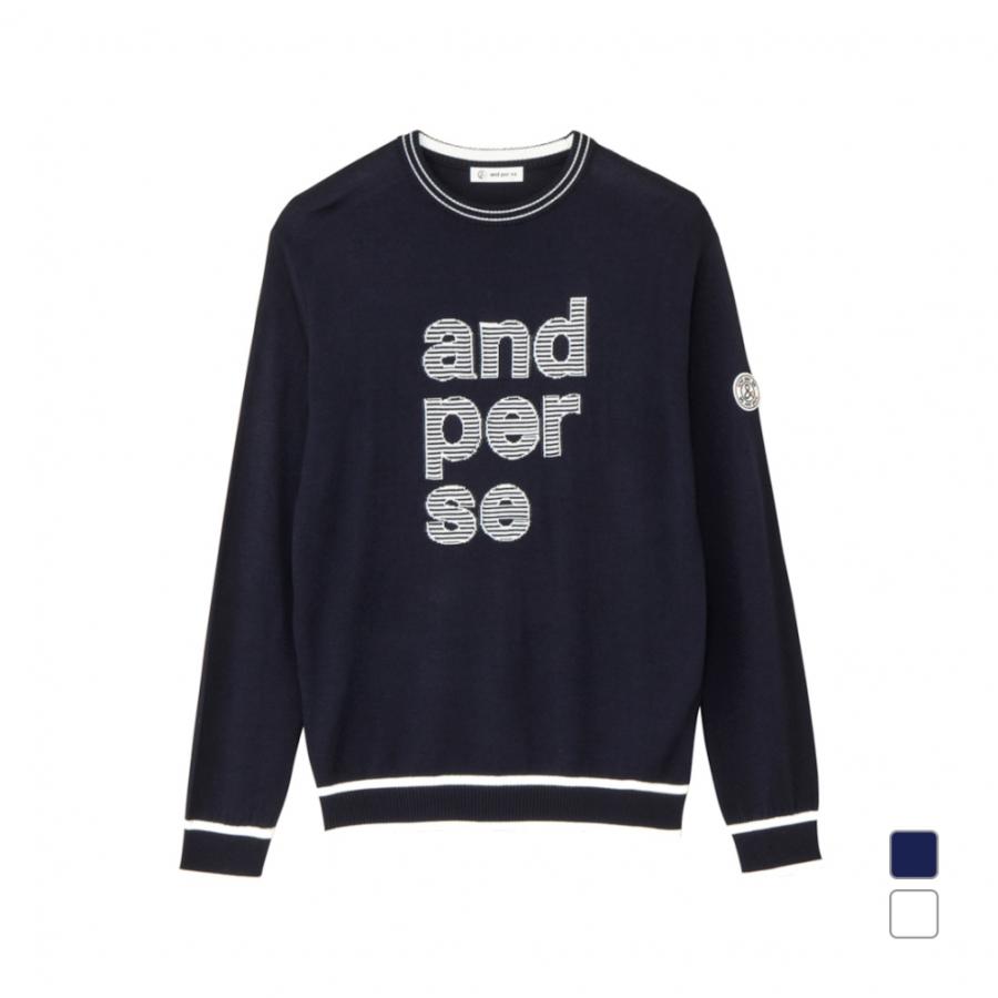 and per se（アンパスィ） ゴルフウェア 長袖セーター 秋 冬 クルー