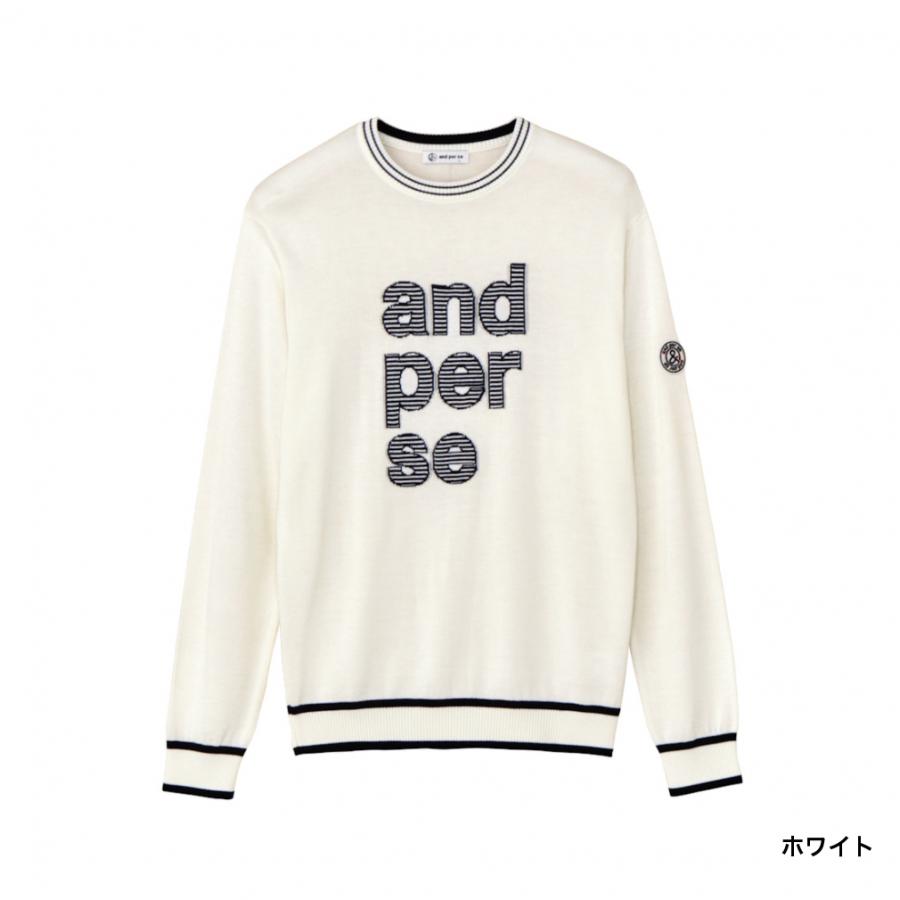 and per se（アンパスィ） ゴルフウェア 長袖セーター 秋 冬 クルー
