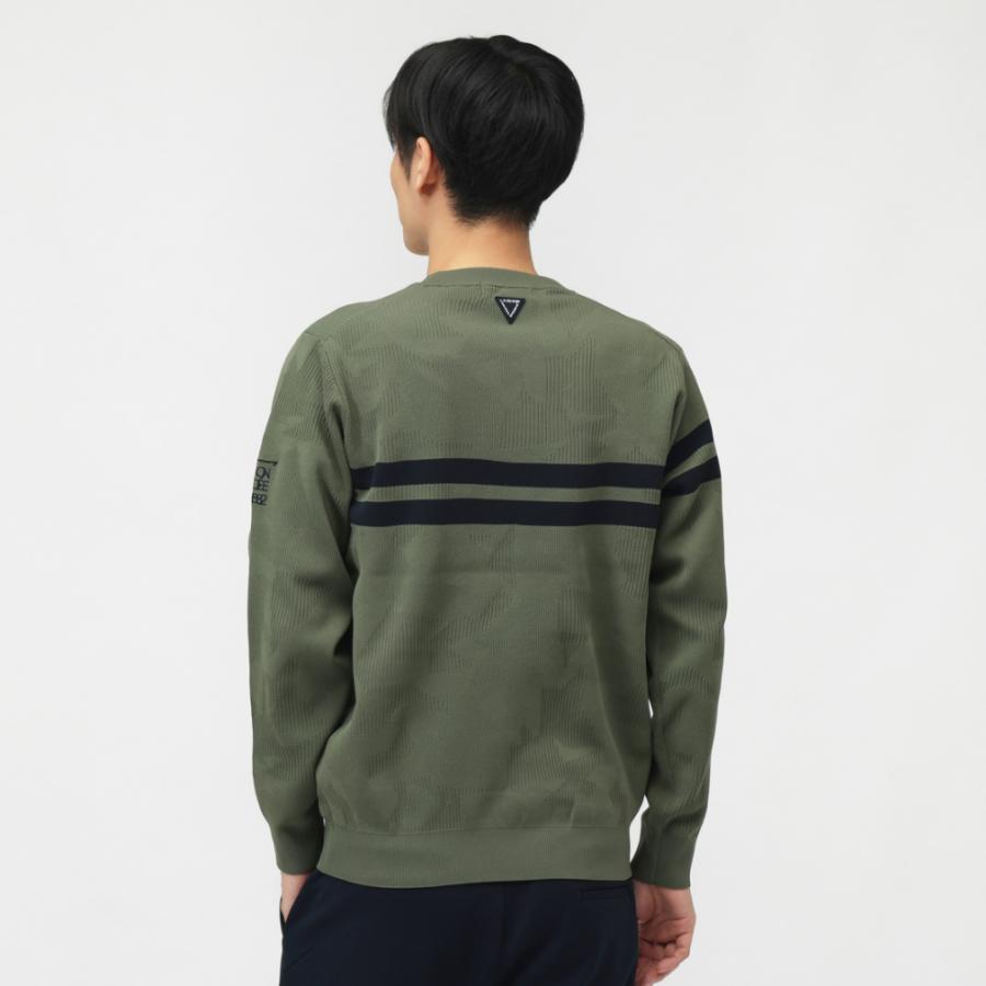 新品 Students Golf ジャガードセーター ゴルフ カーキ L le coq sportif GOLF（ルコックスポルティフ ゴルフ） ルコック