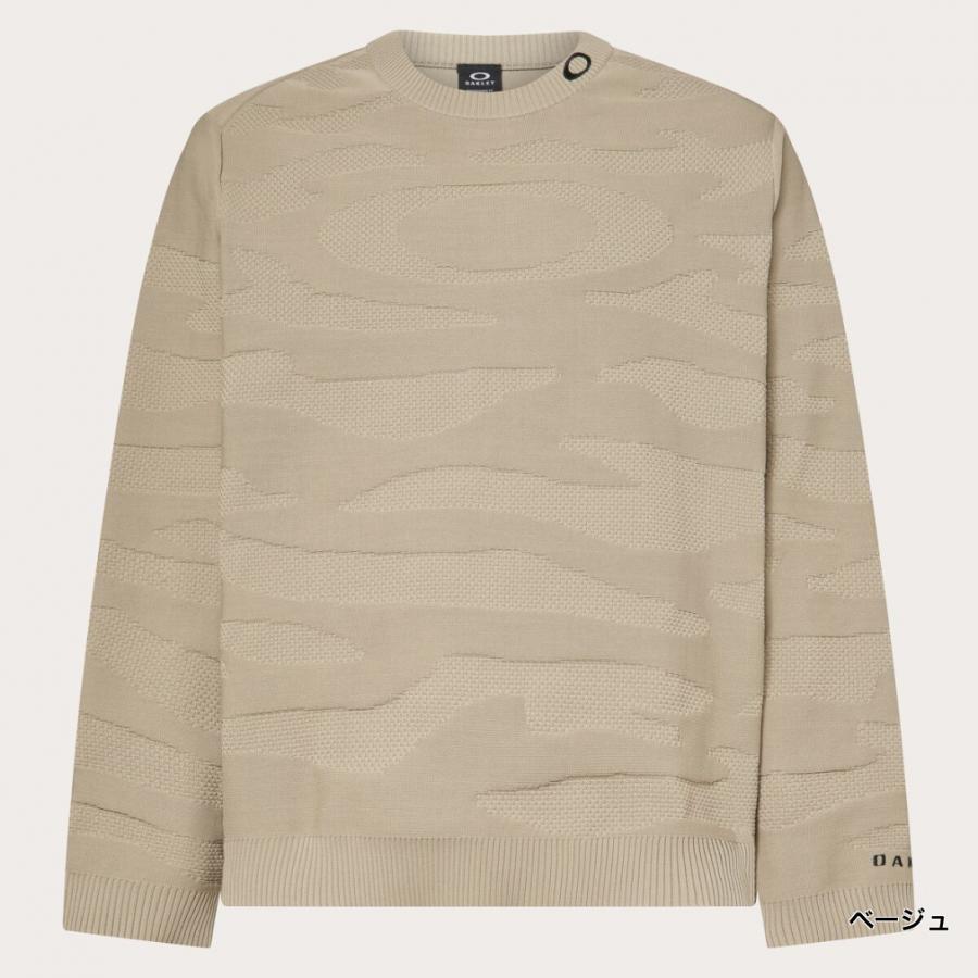 OAKLEY メンズゴルフニット OAKLEY（オークリー） ゴルフウェア 長袖セーター 秋 冬 CAMO JQ