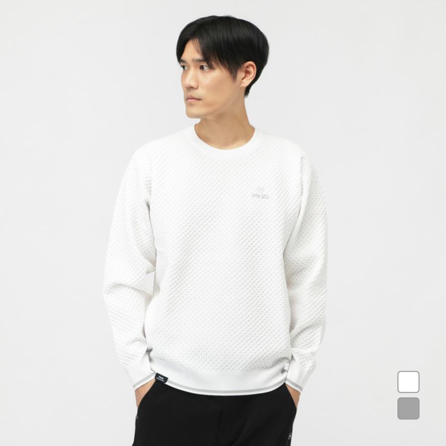 PING（ピン） ゴルフウェア 長袖セーター 秋 冬 ハチノス編みクルー
