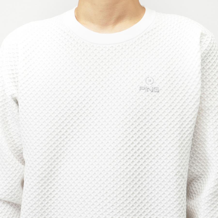 PING（ピン） ゴルフウェア 長袖セーター 秋 冬 ハチノス編みクルー