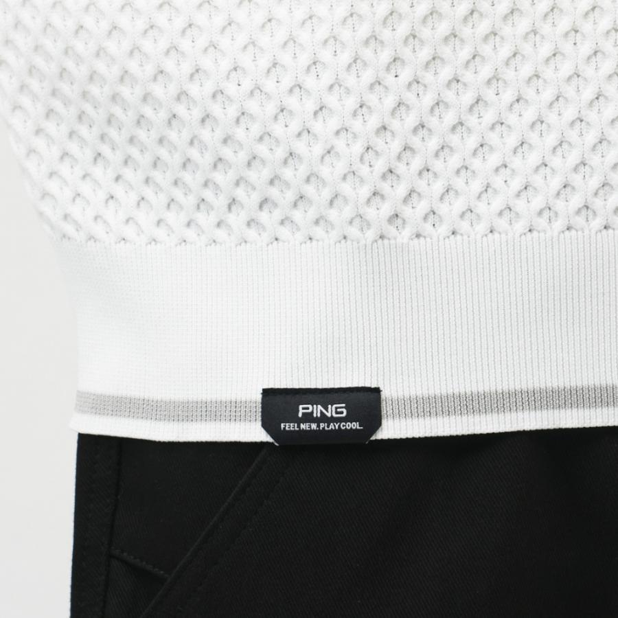 PING（ピン） ゴルフウェア 長袖セーター 秋 冬 ハチノス編みクルー