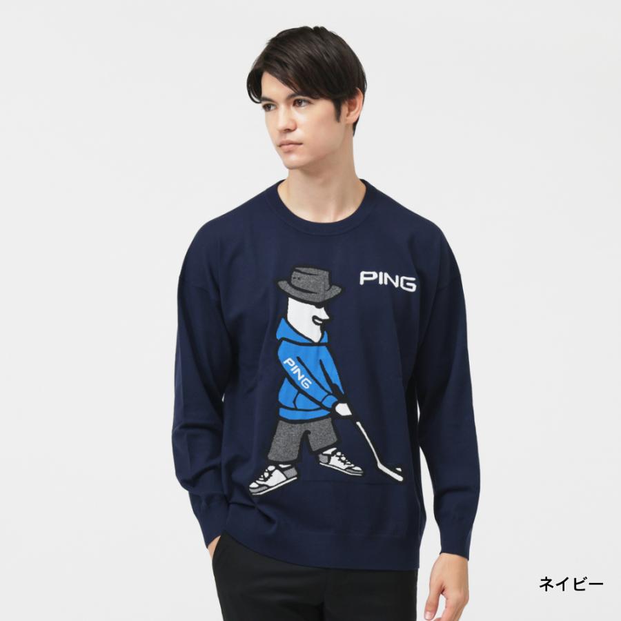 PING（ピン） ゴルフウェア 長袖セーター 秋 冬 24FW Mr. クルーネック