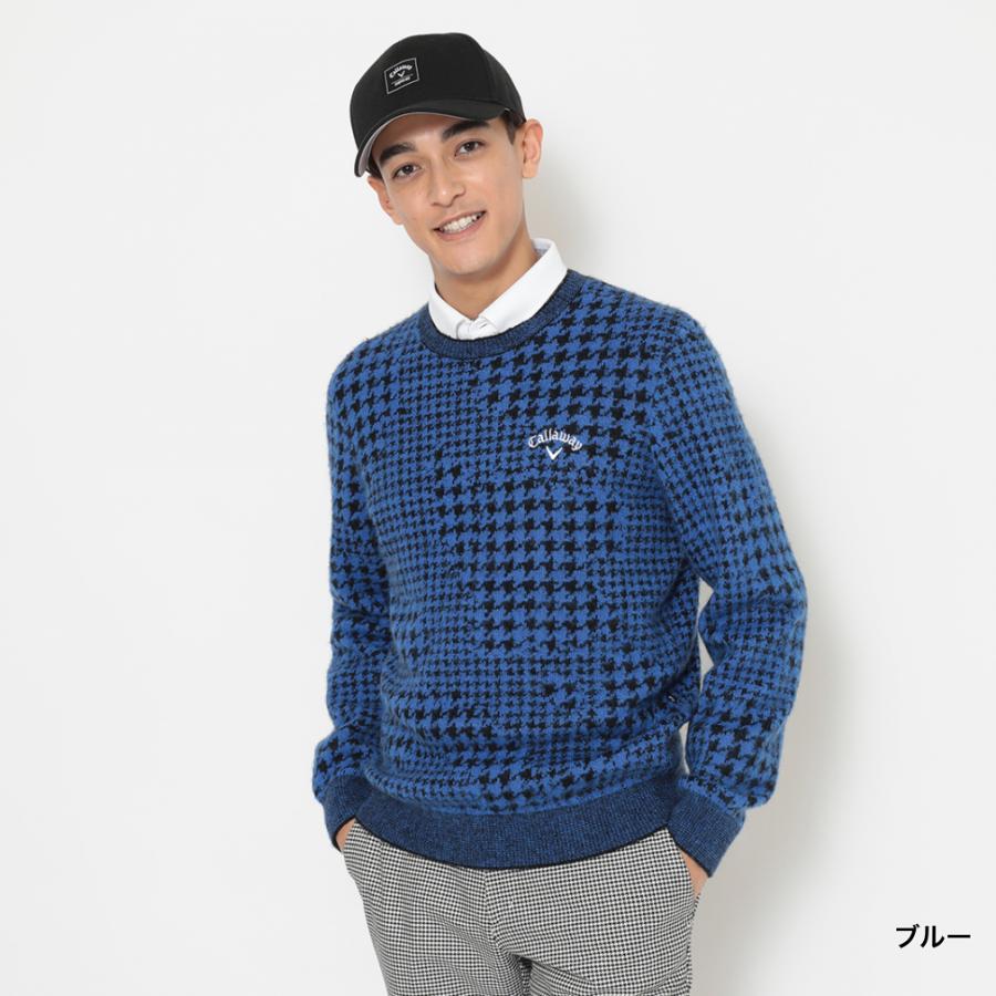 サイズLL CALLAWAY キャロウェイ 裏地付ニットセーター 千鳥柄　グレー サイズLL CALLAWAY キャロウェイ 裏地付ニットセーター 千鳥柄 グレー