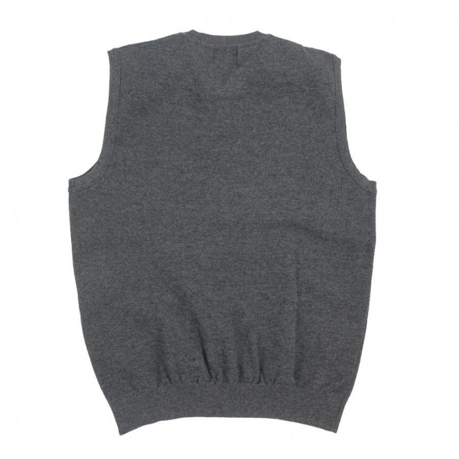 新品 PING ピン ゴルフ Vネック ニット ベスト プルオーバー 灰 M PING（ピン） ゴルフウェア ベスト 秋 冬 23FWニットベスト 6213274803