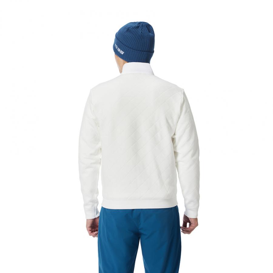 Taylor Made' ニットブルゾン カーディガン ゴルフウェア ホワイト テーラーメイド(TaylorMade) ゴルフウェア ブルゾン ビッグロゴ