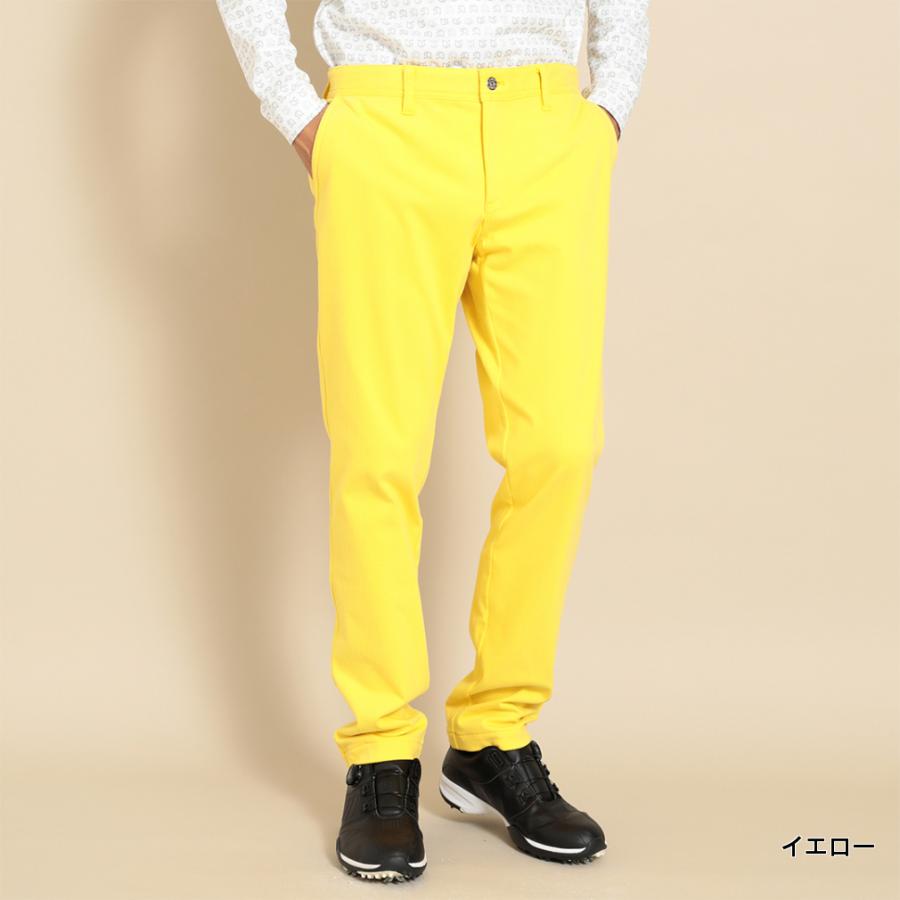 【新品未使用】MARK&LONA メンズゴルフパンツ イエロー 48 MARK&LONA マークアンドロナ ストレッチパンツ イエロー系 M ゴルフ