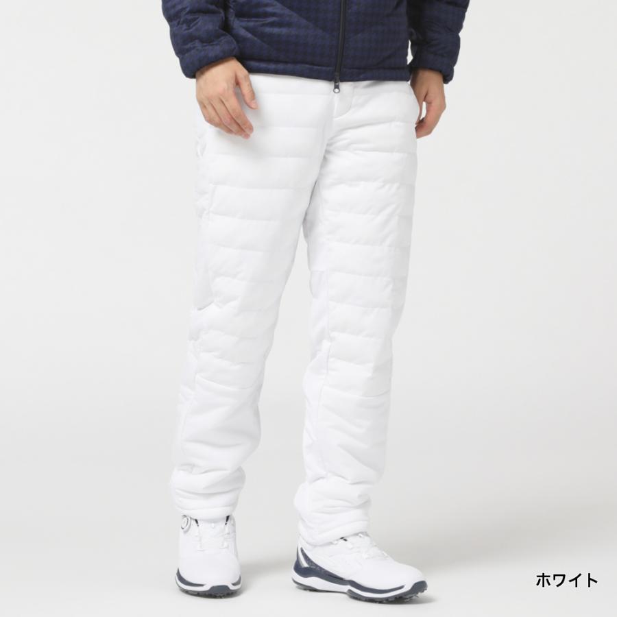   GOLF メンズパンツ 裏起毛 秋冬 ホワイト M TIGORA（ティゴラ） ゴルフウェア ウインドパンツ 秋 冬 中綿