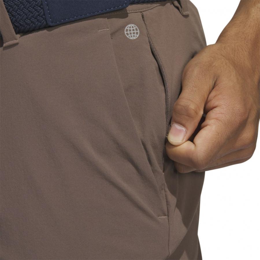 adidas ゴルフパンツ HR7921 ブラウン 撥水 タスランストレッチ Ｌ adidas アディダス ゴルフウェア ロングパンツ 春 夏 タスラン