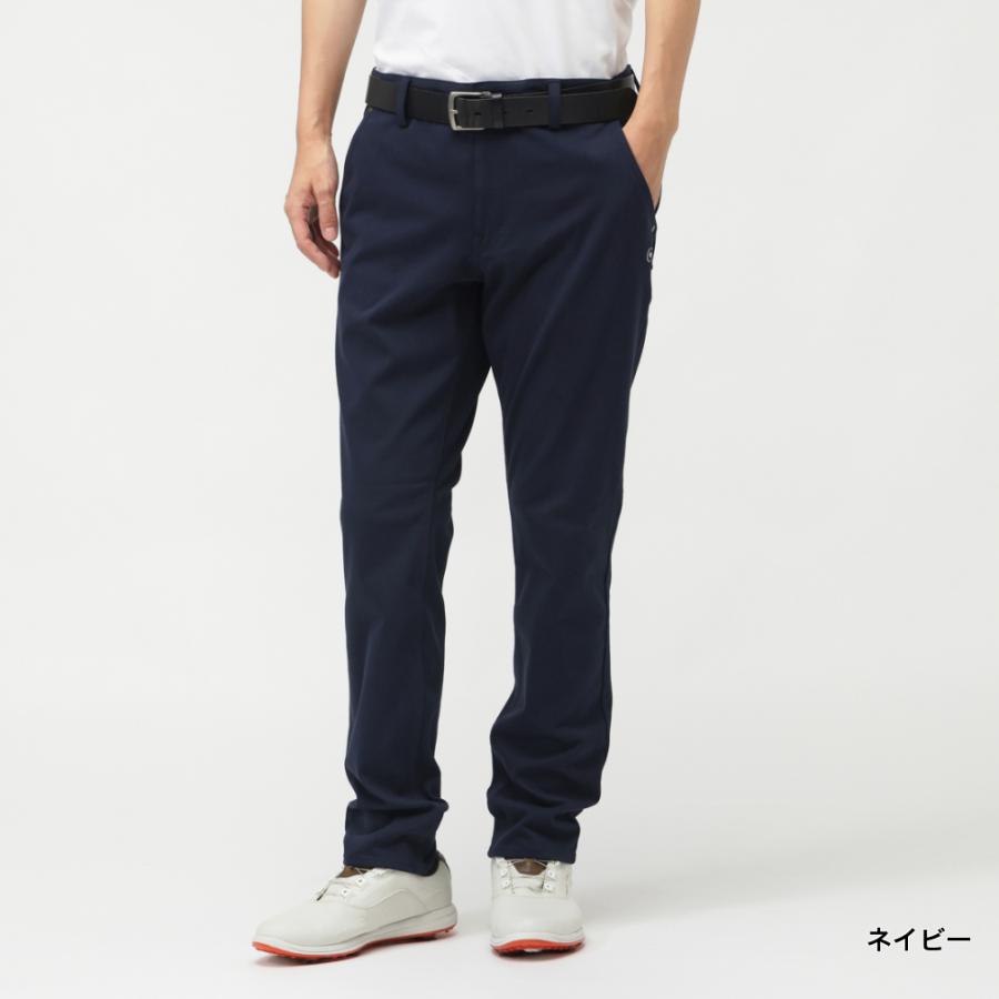 【美品】ピン　大きめ　裏起毛メンズゴルフパンツ　ネイビー　L PING ピン ゴルフウェア スラックス 秋 冬 24FWツイルストレッチ