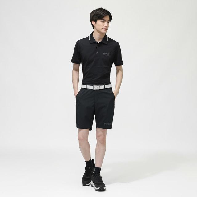 新品　PING ピン　セットアップ　ポロシャツ　ショートパンツ　ストレッチ　S PING（ピン） ゴルフウェア ショートパンツ 春 夏 ストレッチサッカー