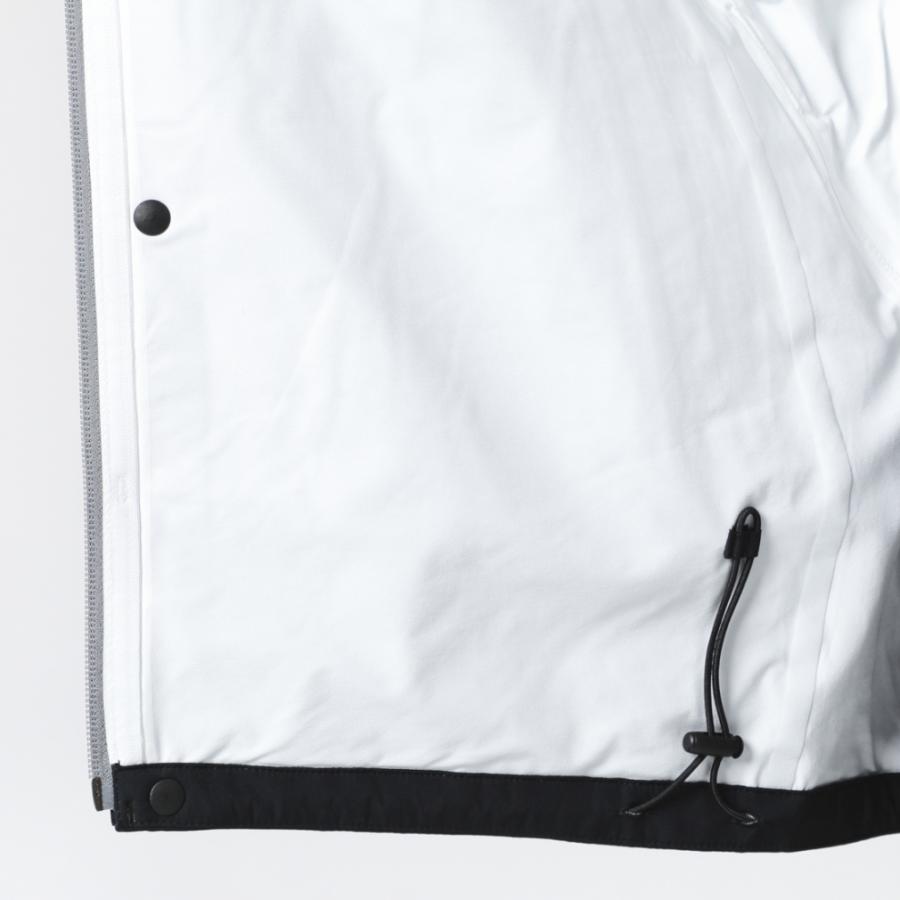 ルコックスポルティフ　ゴルフ レインウェア Mサイズ ホワイト/グレー ルコックスポルティフ（lecoqsportif）（メンズ）ゴルフウェア 耐水