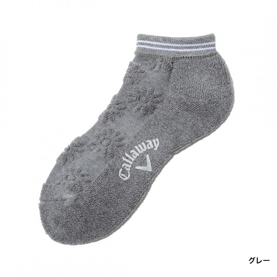 ファッションデザイナー キャロウェイ レディース ゴルフウェア ソックス 春 夏 表パイル素材のアンクルソックス 花柄 抗菌防臭性 Callaway Babylonrooftop Com Au
